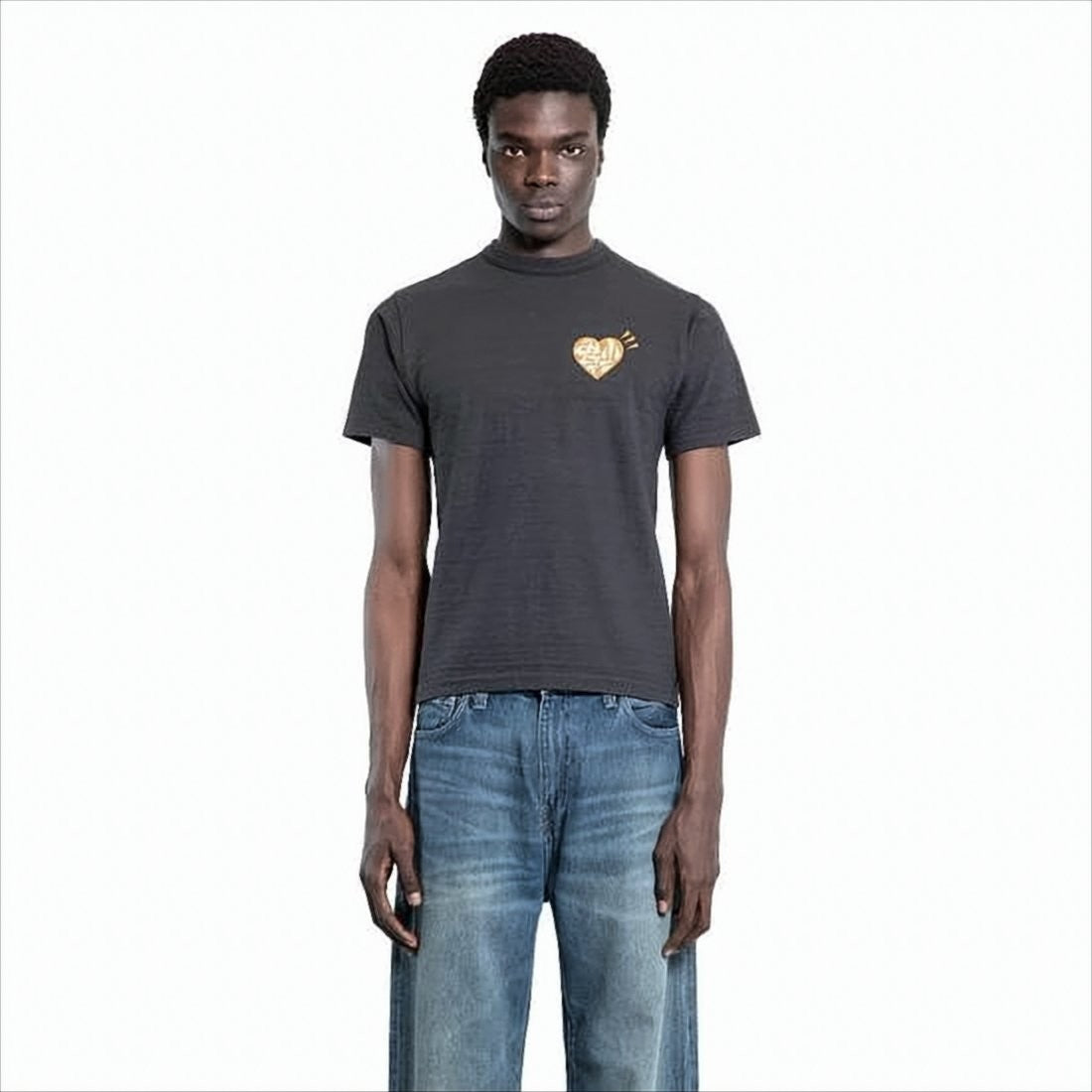 Humanmade Short-Sleeve Cotton T-Shirt With Heart And Snake Graphics