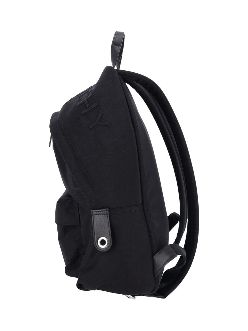 Givenchy Black Cargo Embroidered Logo Canvas Backpack