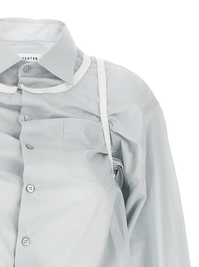 Maison Margiela Layered Cotton Shirt With Structured Top