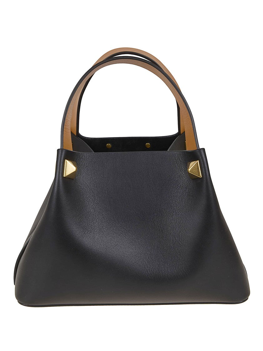 Valentino Garavani Vlogo Signature Small Leather Tote Bag With Macro Studs