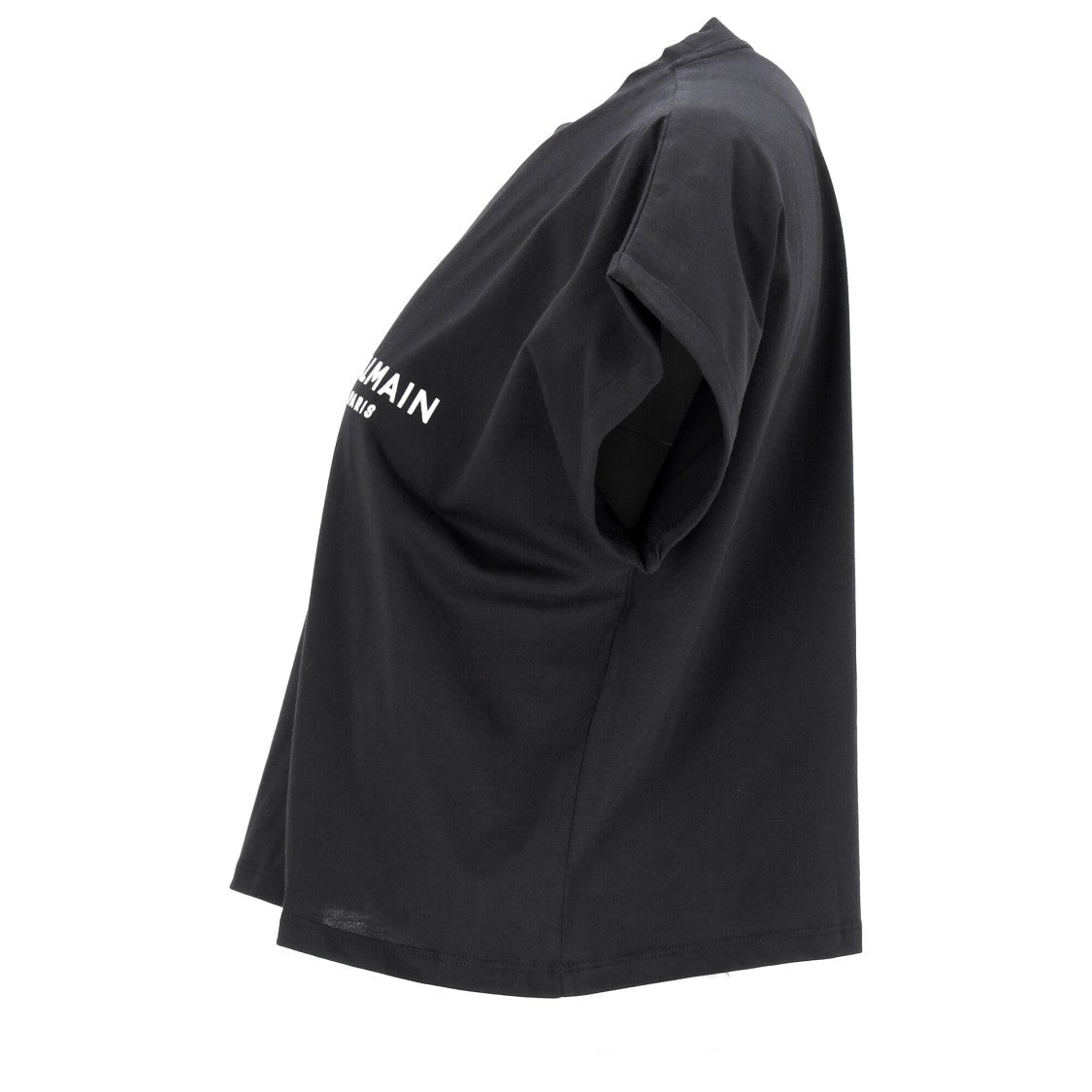 Balmain Relaxed-Fit Cotton Crop Top With Logo Detail