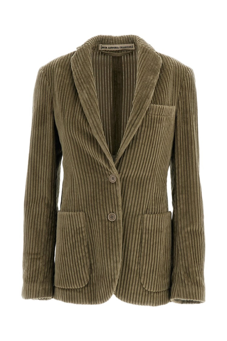 Meta Campania Beige Udo Soft Cotton Corduroy Blazer