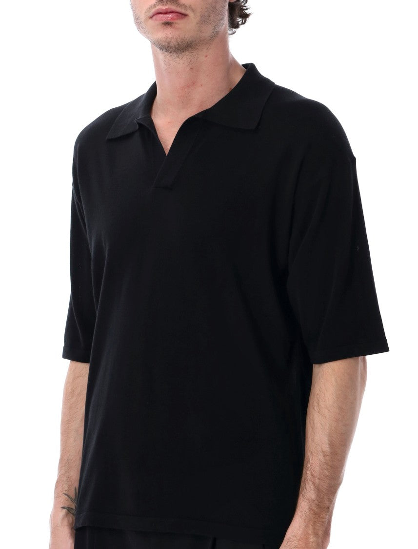 Roberto Collina Cotton Crepe Buttonless Polo Shirt