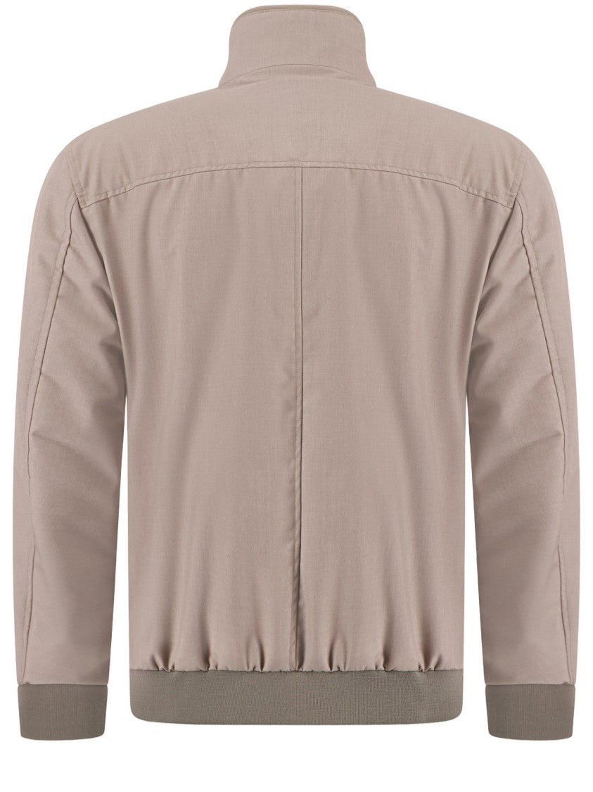 Moorer Beige High Collar Jacket