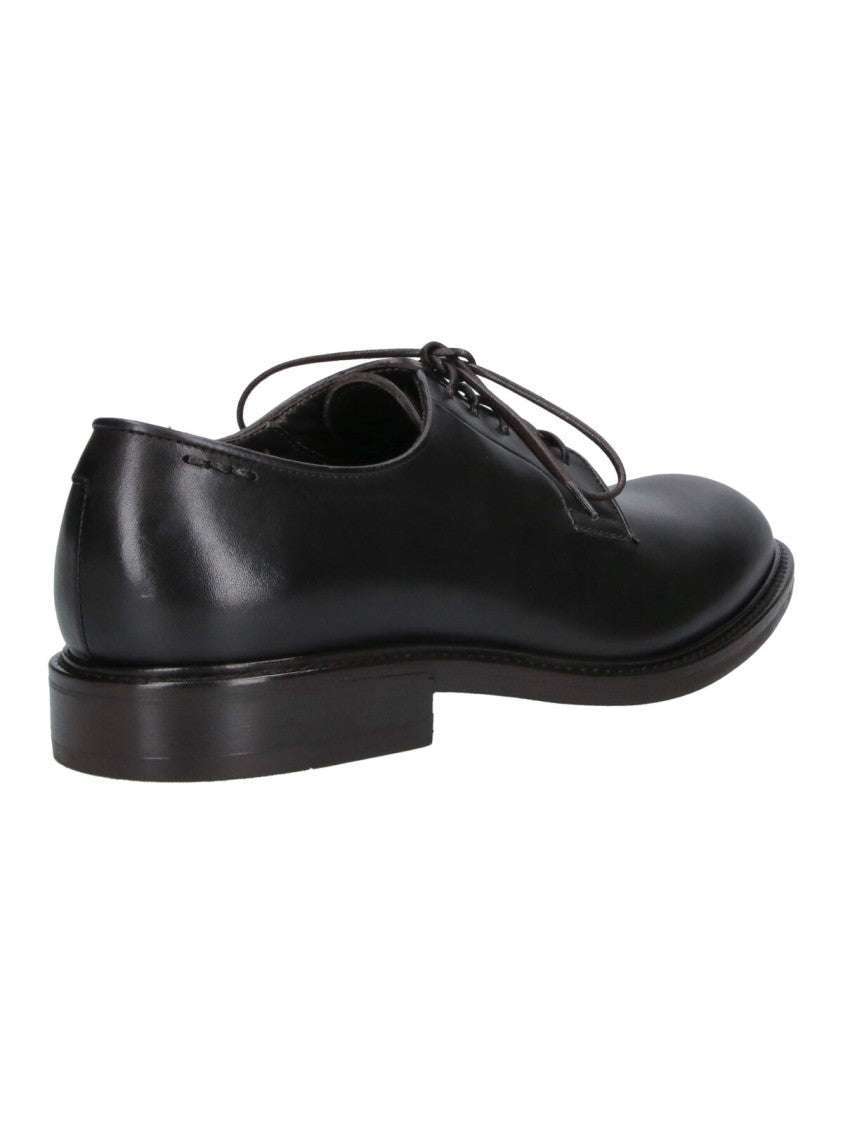 Alexander Hotto Rounded Toe Lace-Up Leather Brogues