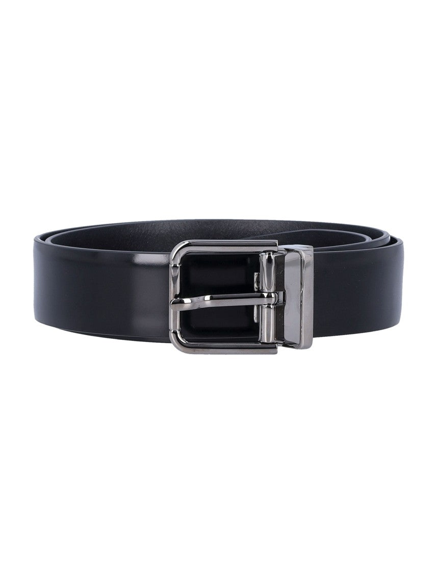 Dolce & Gabbana Minimal Black Formal Belt