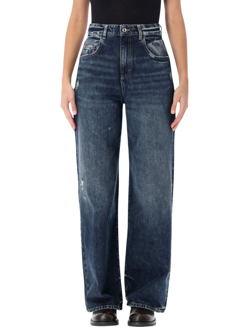 Icon Denim Poppy After Dark Wide-Leg High-Waisted Jeans