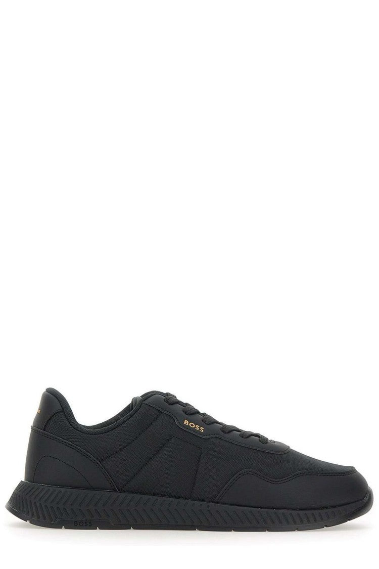 Boss Streamlined Black Sneakers With Contemporary Silhouette