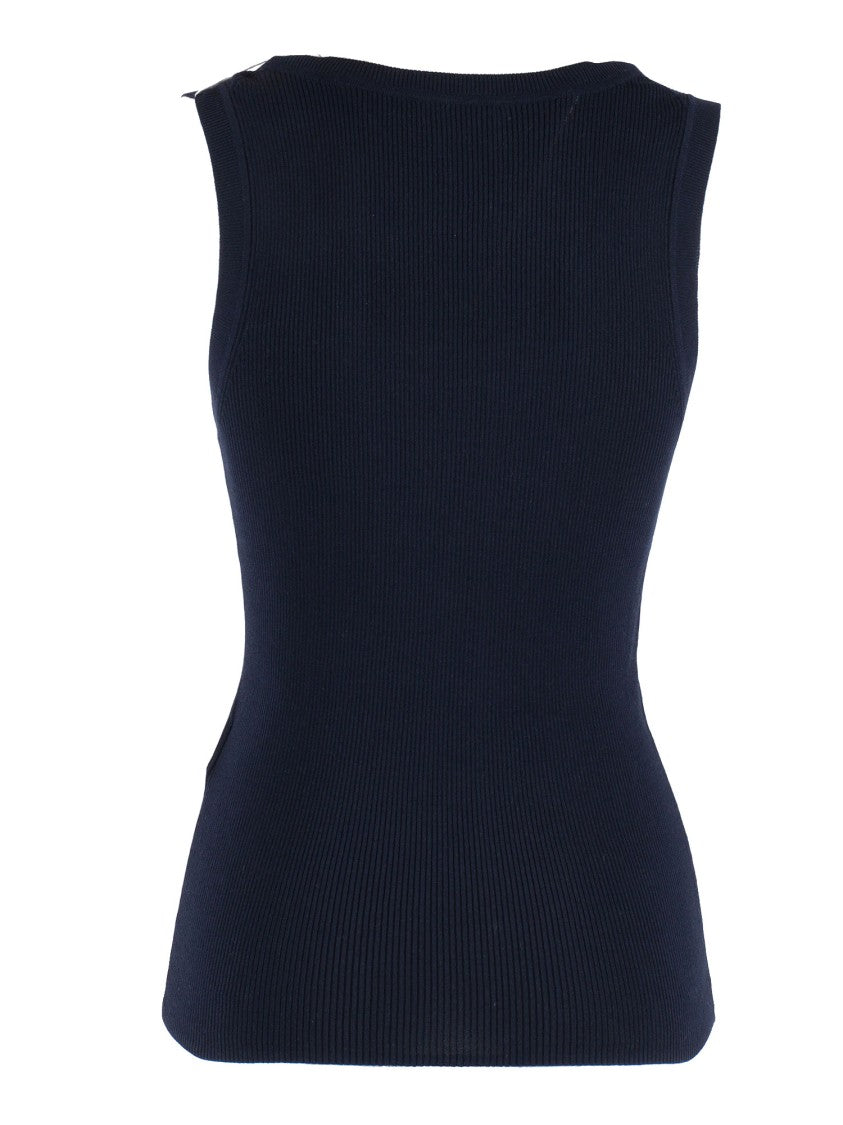 P.A.R.O.S.H. Ribbed Knit Scoop Tank Top