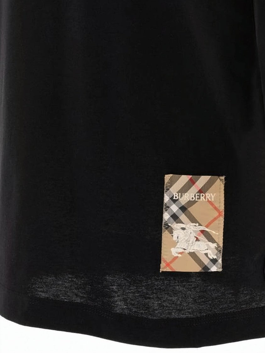 Burberry Short-Sleeved T-Shirt With Distinctive Patterned Patch