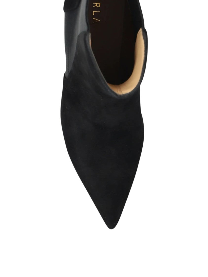 Furla Black Suede Pointed-Toe Ankle Boots