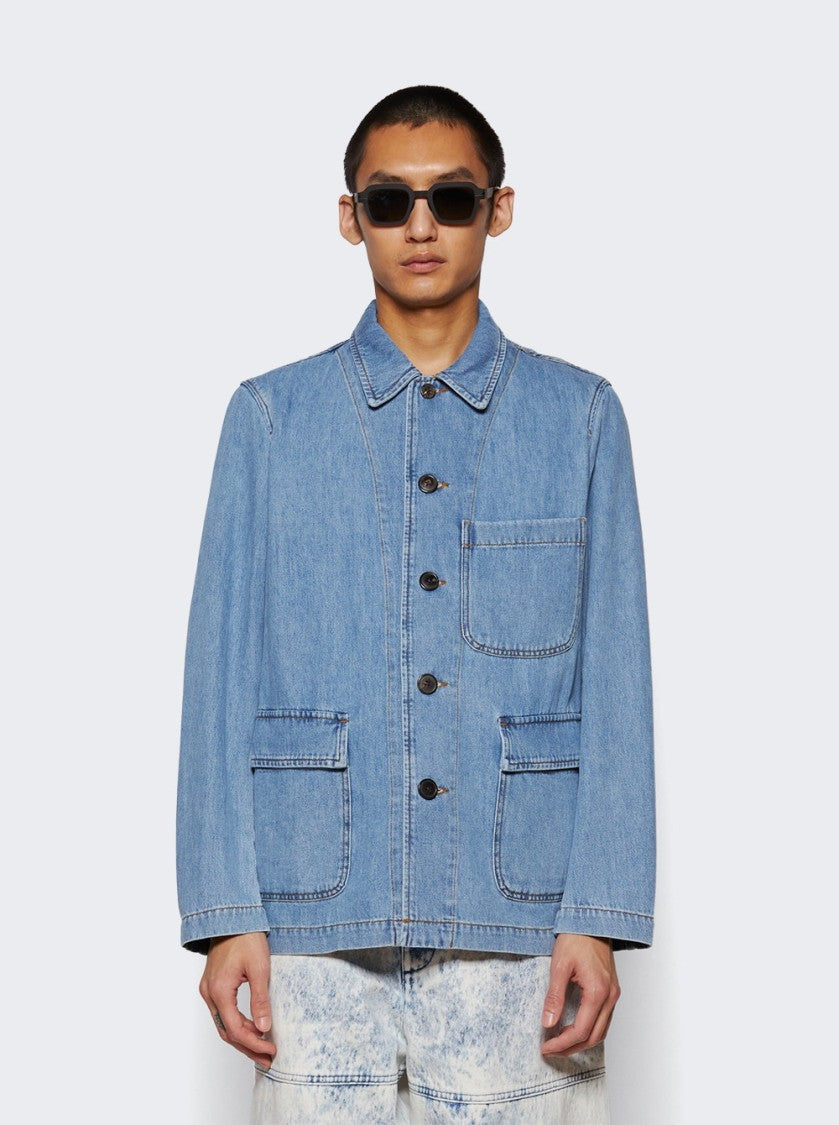 Dries Van Noten Braxton Denim Jacket Light Blue