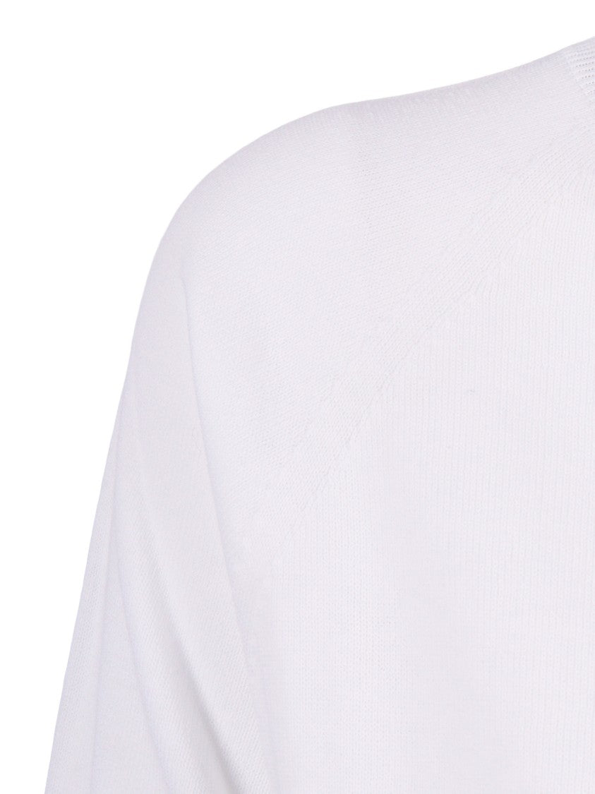 Kangra Cashmere Seamless Round Neck Elbow Top