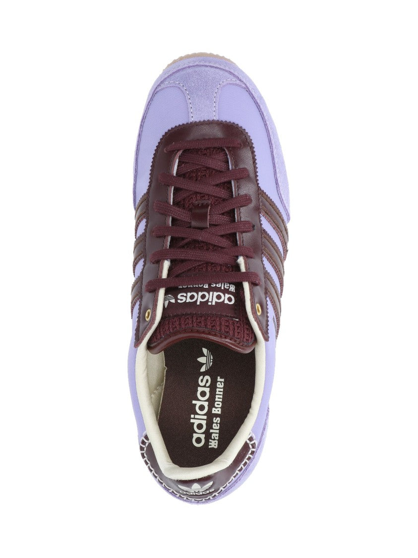 Adidas X Wales Bonner "Japan" Sneakers, In Purple Leather, Round Toe