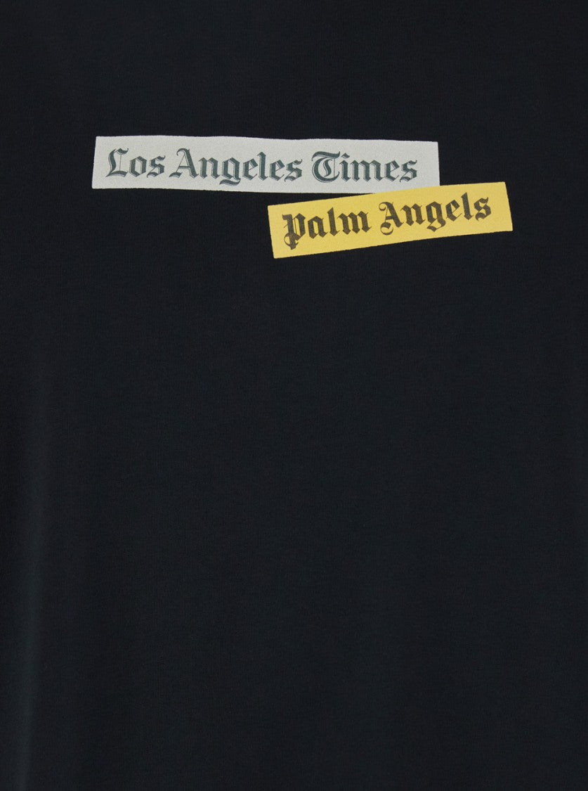 Palm Angels Black Crewneck T-Shirt