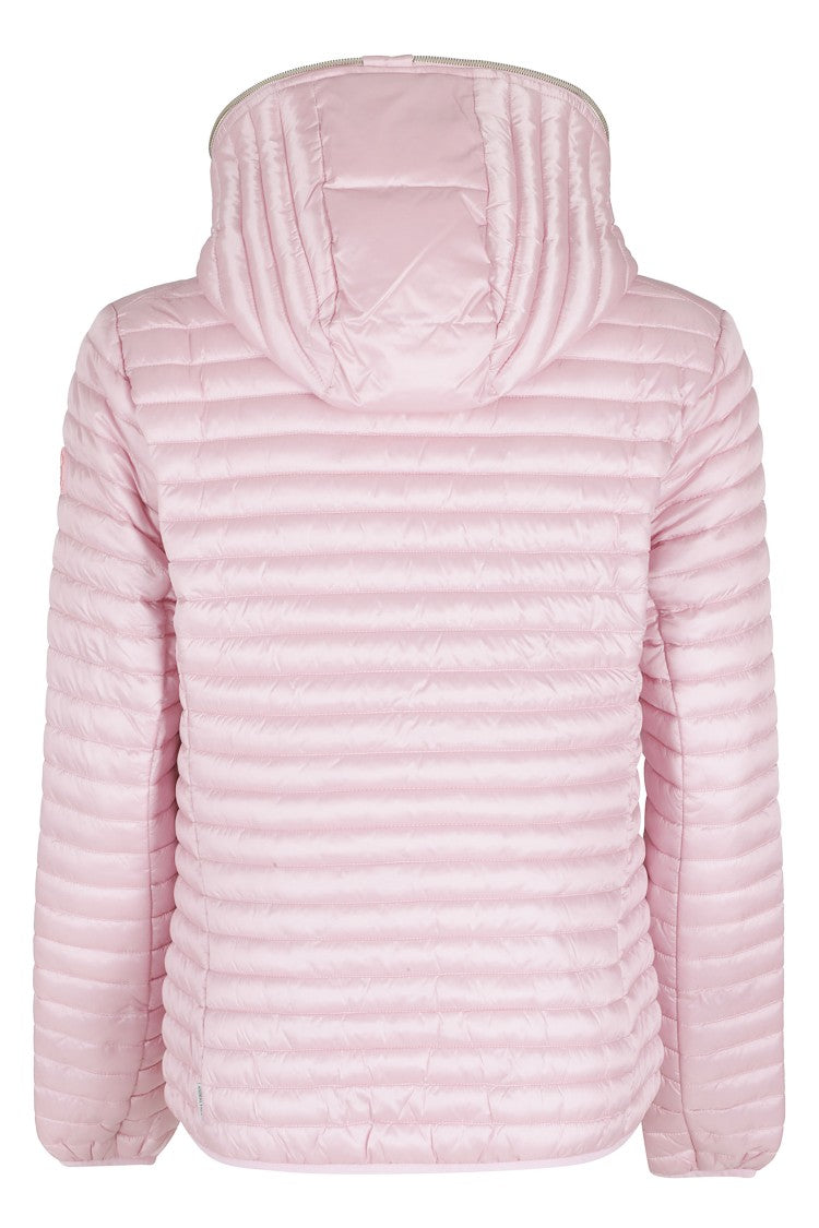 Save The Duck Pink Alexa Hooded Quilted Polyester Down Jacket