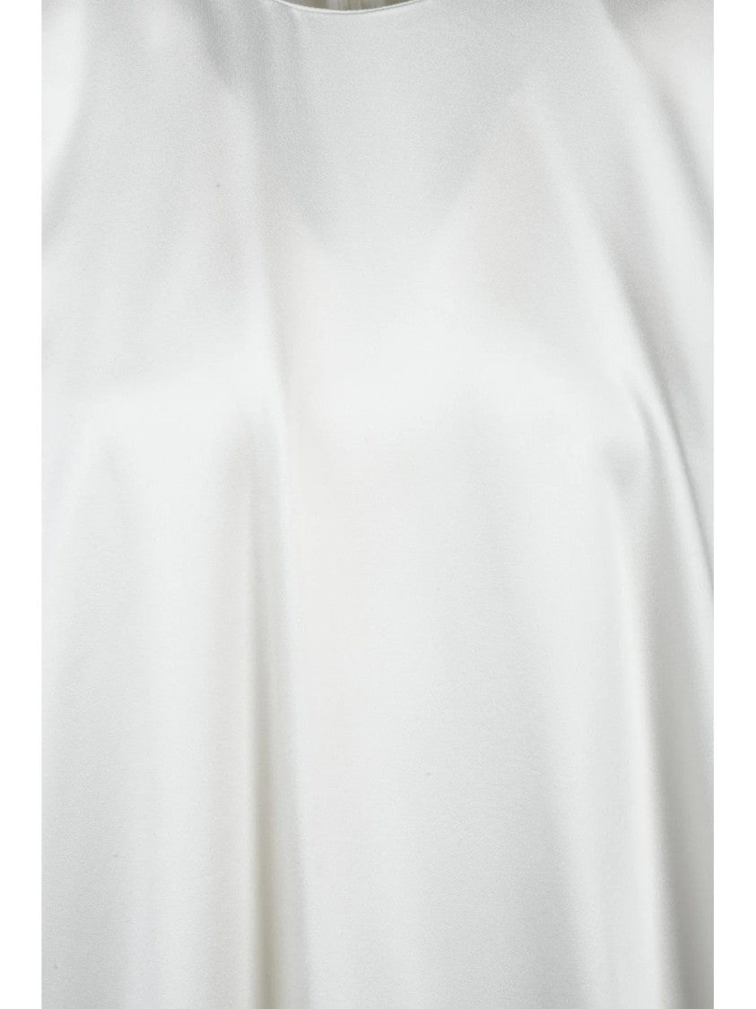 Stella Mccartney Satin Blouse With Zip - White