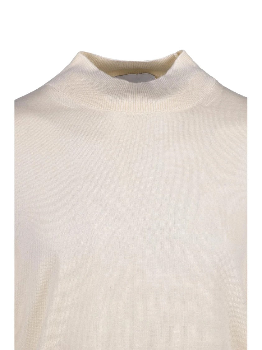 Dressism. Butter-Colored Turtleneck Knit In Extrafine Merino Wool