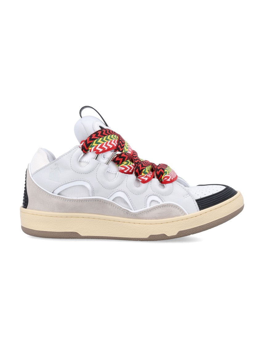 Lanvin Curb Nappa Suede Mesh Sneakers