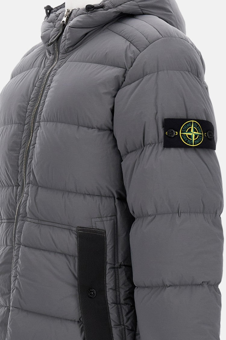 Stone Island Padded Puffer Jacket With High Collar