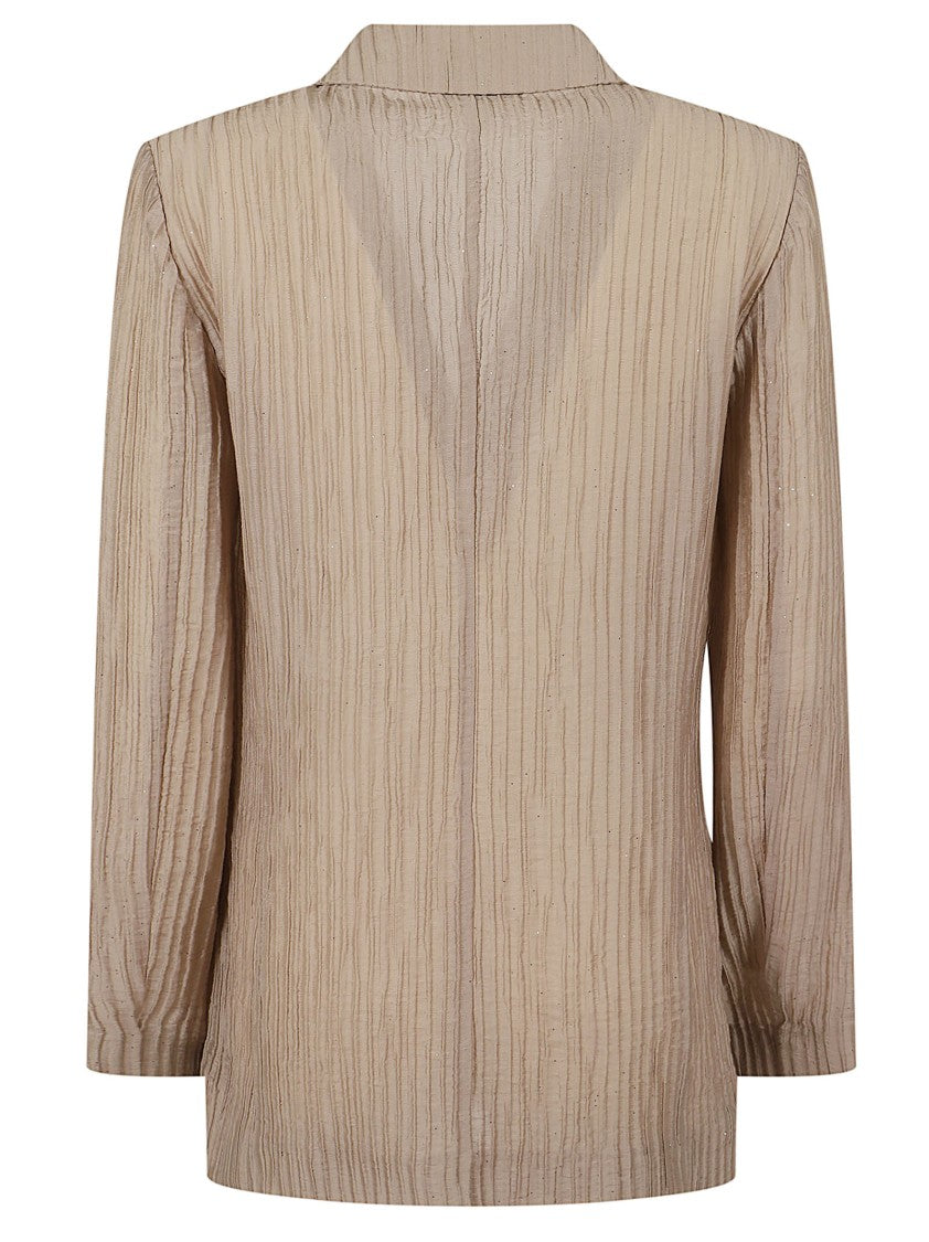 Emporio Armani Sparkling Pleated Crepon Blazer