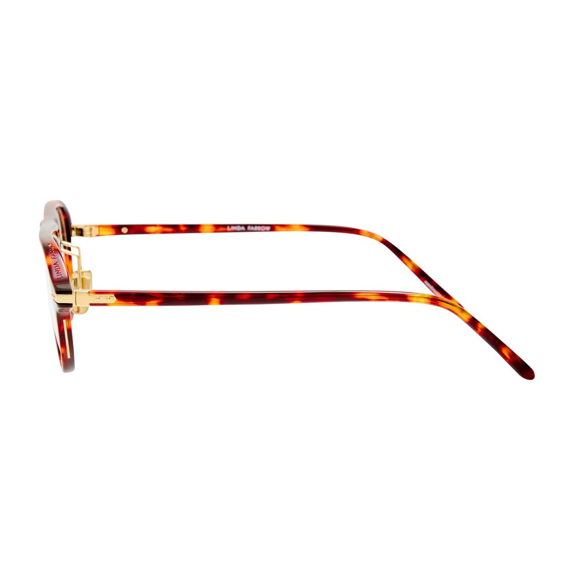 Linda Farrow Aviator-Style Tortoiseshell Sunglasses With Gold Accents