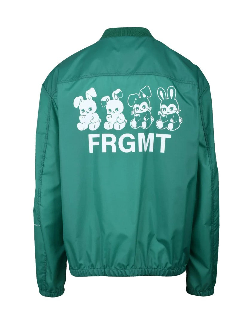 7 Moncler X Fujiwara Green Ostria Hooded Polyamide Windbreaker Coat