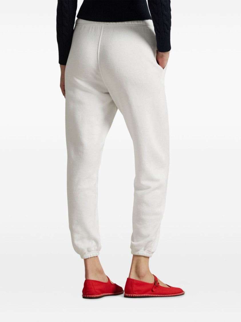 Polo Ralph Lauren Relaxed-Fit White Trousers With Elastic Waistband