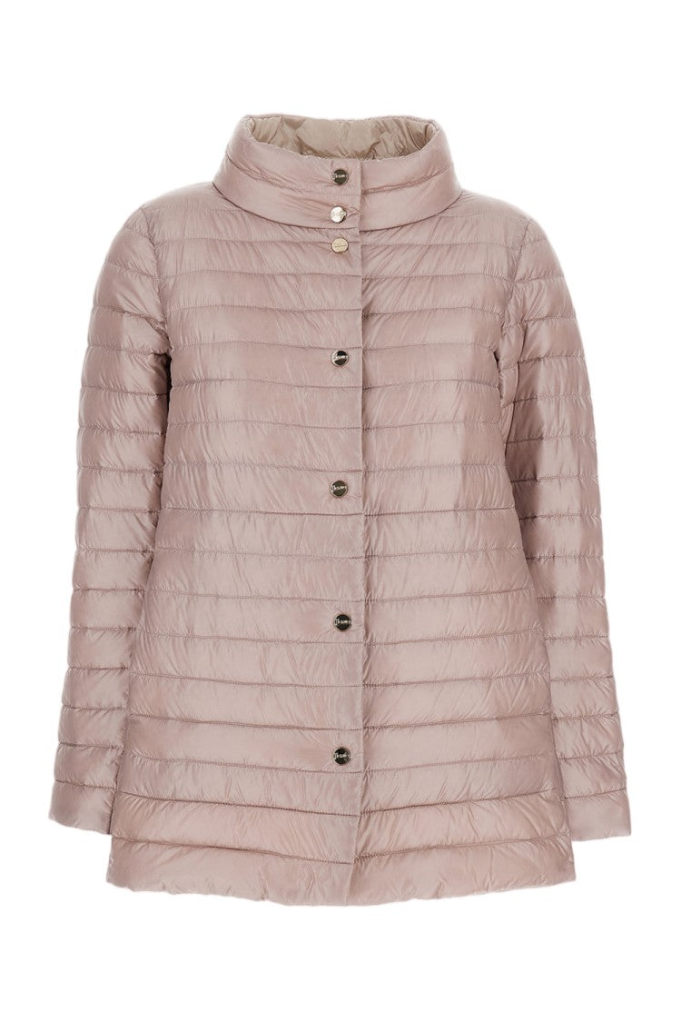 Herno Reversible A-Shape High Collar Jacket With Contrasting Colors