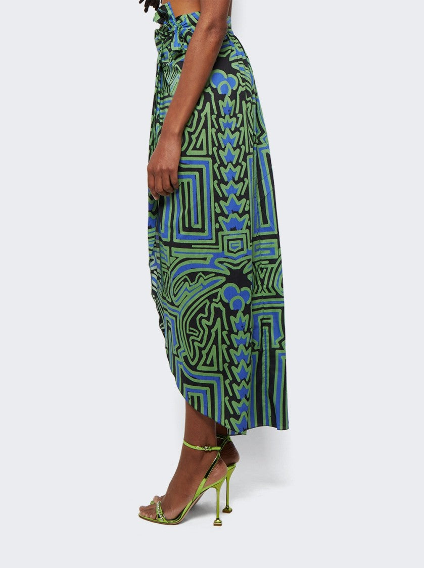 Johanna Ortiz Dialecto Tropical Wrap Skirt