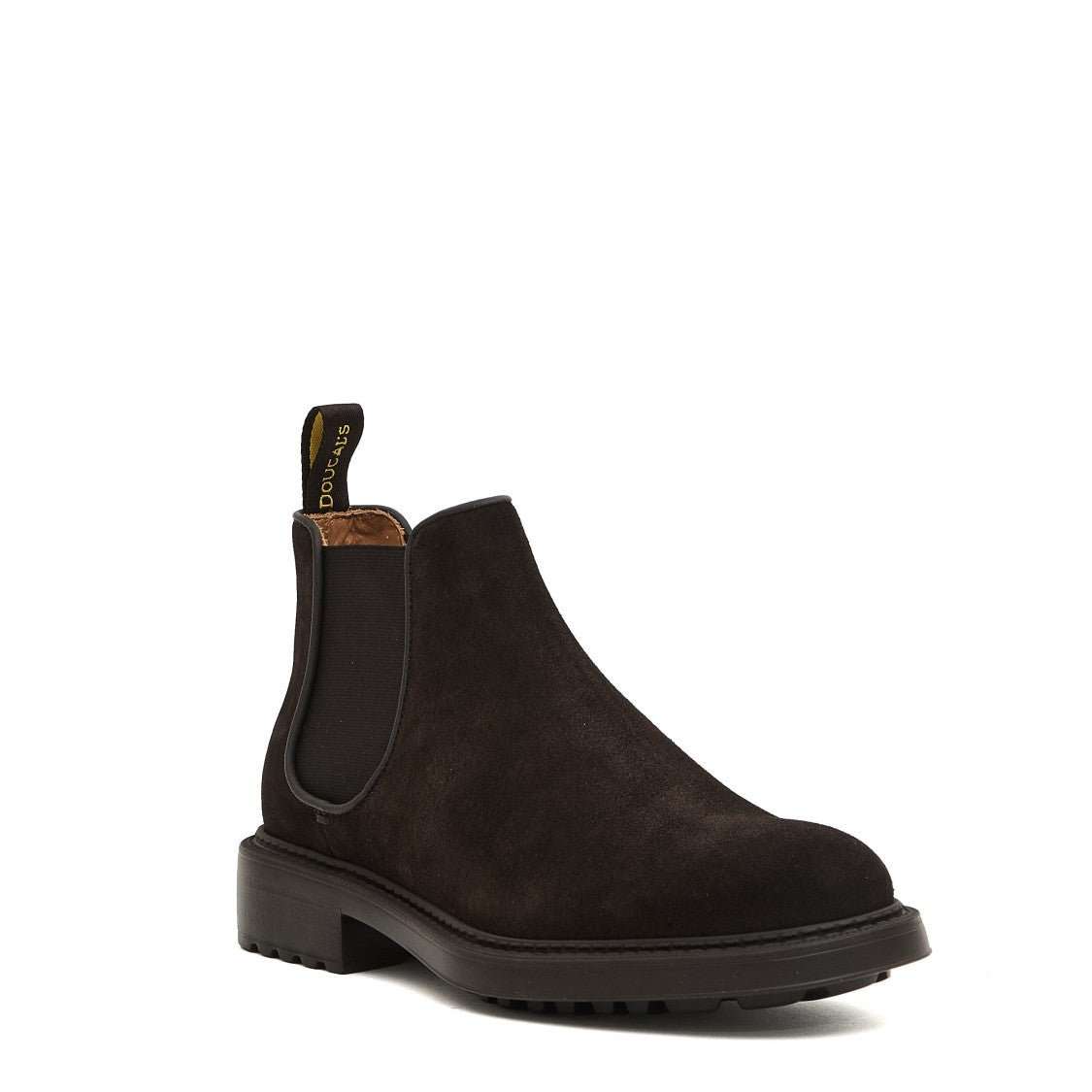 Doucal's Brown Suede Ankle Boots With Elastic Side Panels And Durable Rubber Sole
