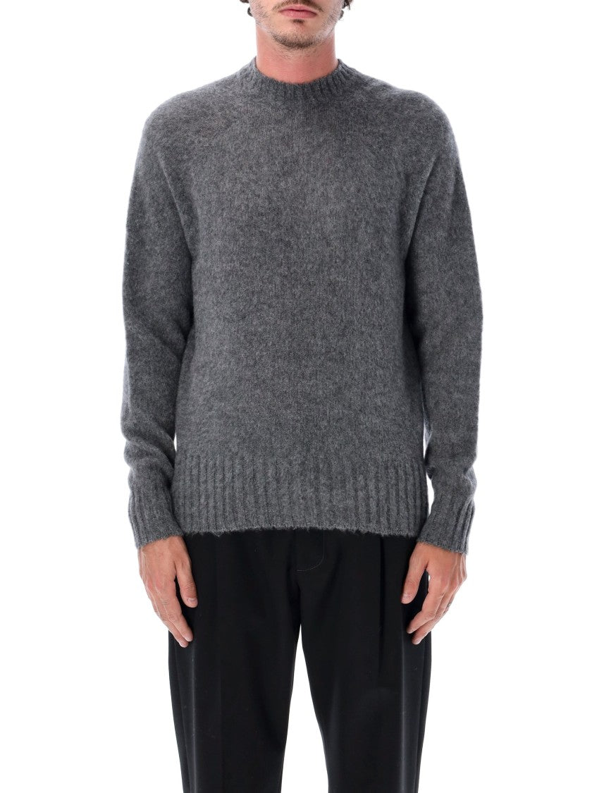 Tom Ford Brushed Crewneck Sweater With Seamless Design And Ribbed Accents