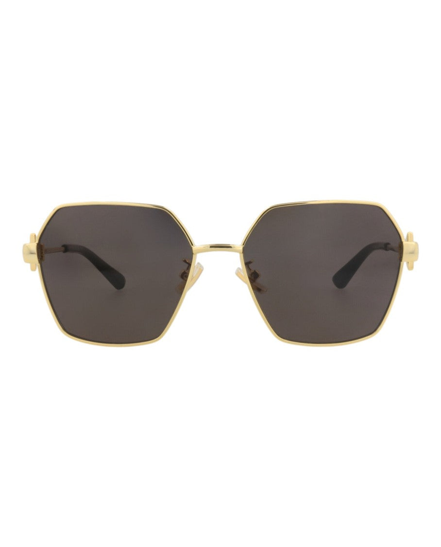 Bottega Veneta Square-Frame Metal Sunglasses