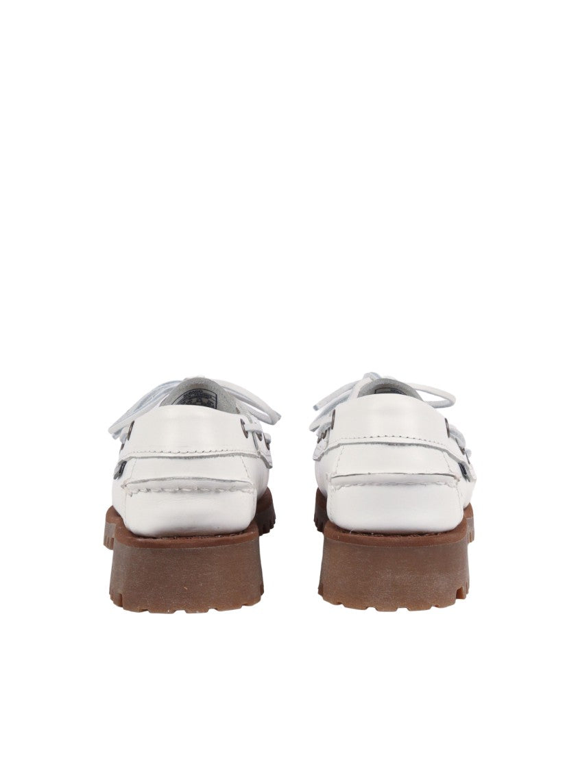 Sebago White Ranger Tale Leather Loafers