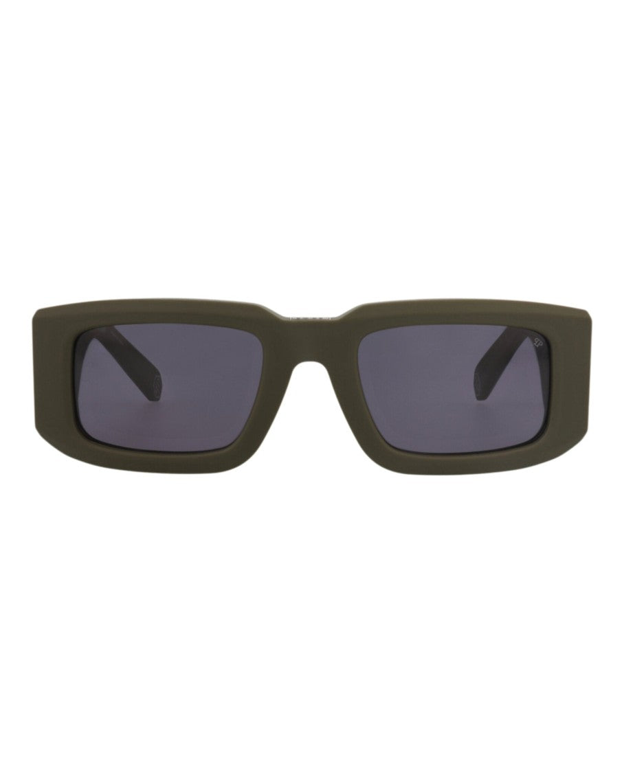 Philipp Plein Square-Frame Acetate Sunglasses With Gothic Logo Detail