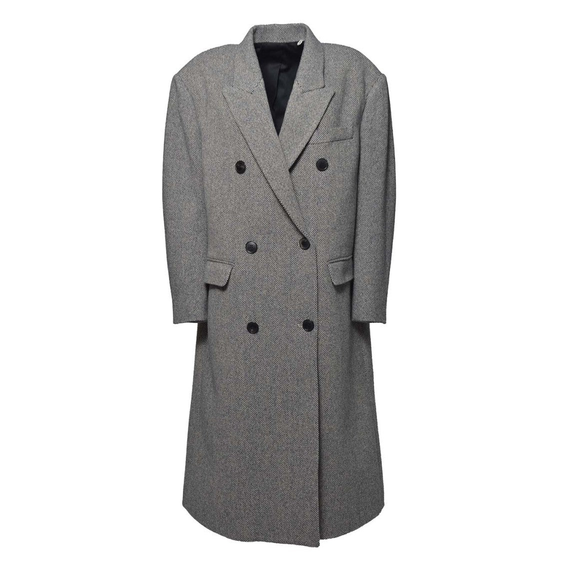 Isabel Marant Étoile Ecru And Black Wool Lexana Coat