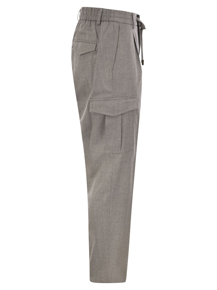 Peserico Flannel Cargo Trousers