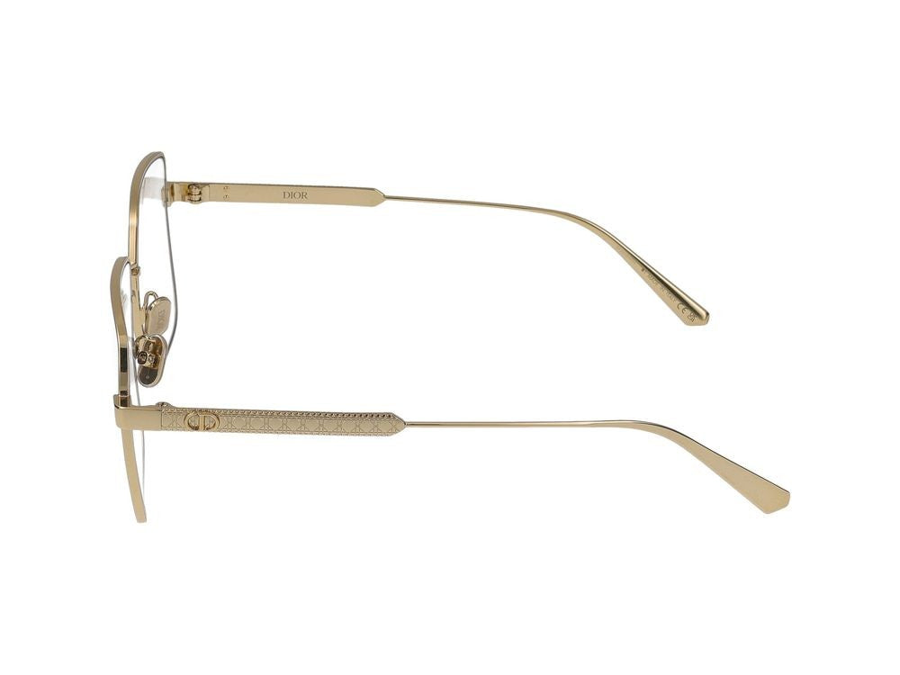 Dior Gold Diorcannageo S1f Textured Eyeglasses