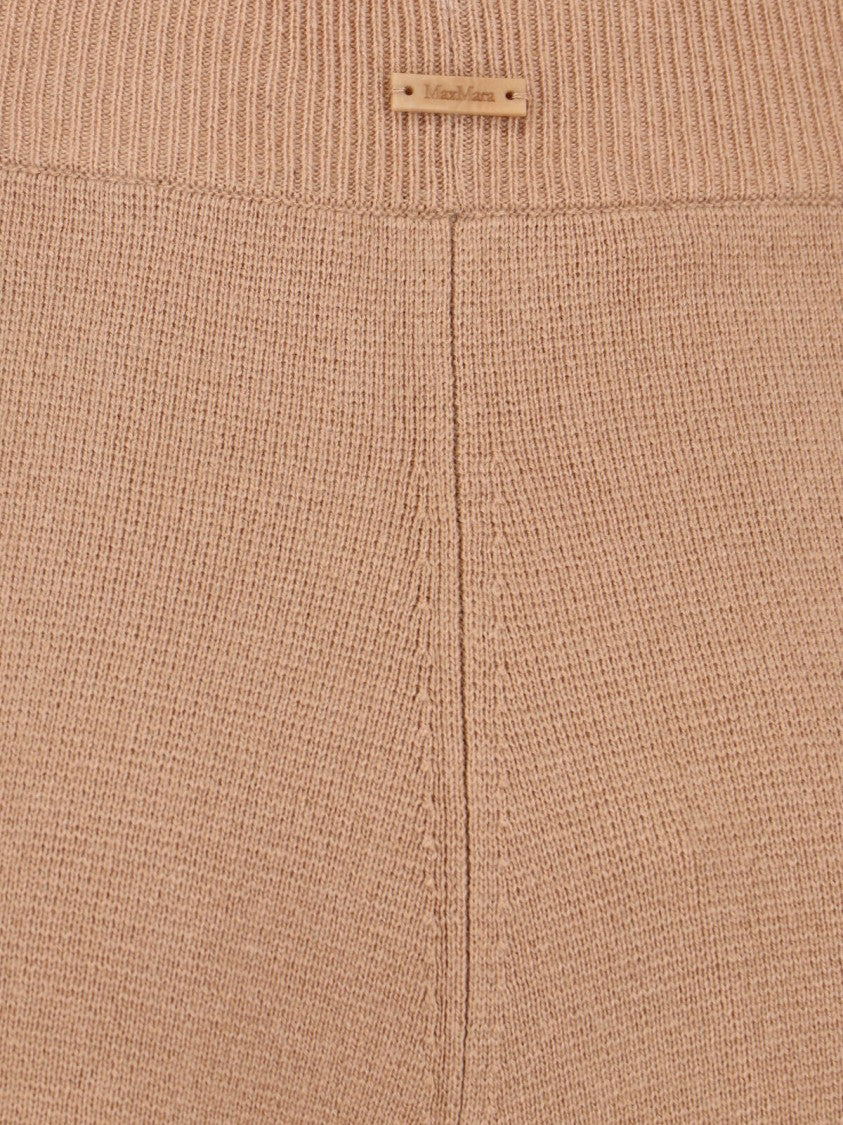 Max Mara Wide-Leg Pants With Ribbed Waistband