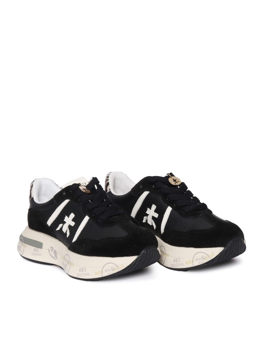 Premiata Contemporary Calf Leather Sneakers With Chunky Sole