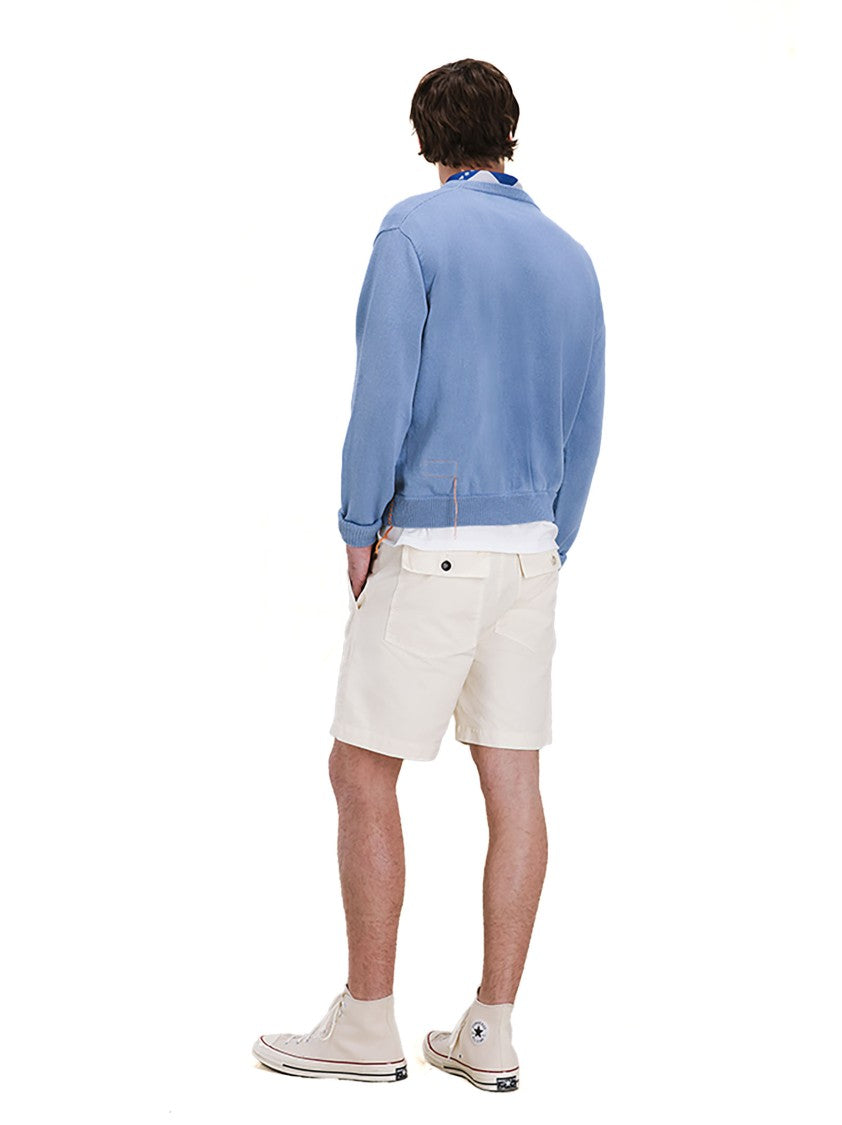 Fortela Light Blue Cotton Crew Neck Sweater