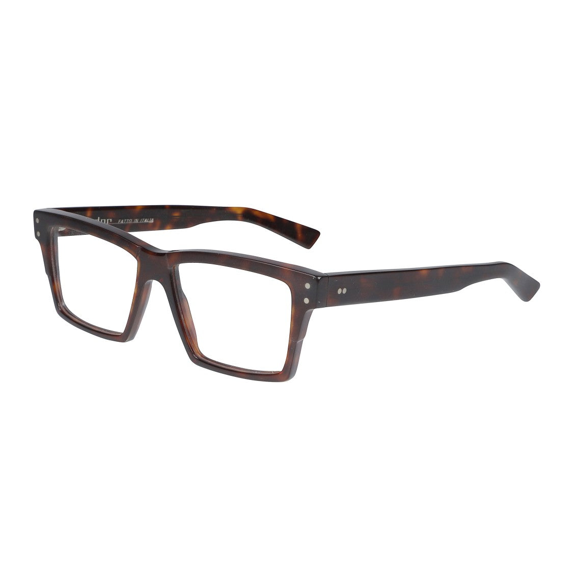 Kador Kirk Rectangular Tortoiseshell Eyeglasses With Metallic Accents