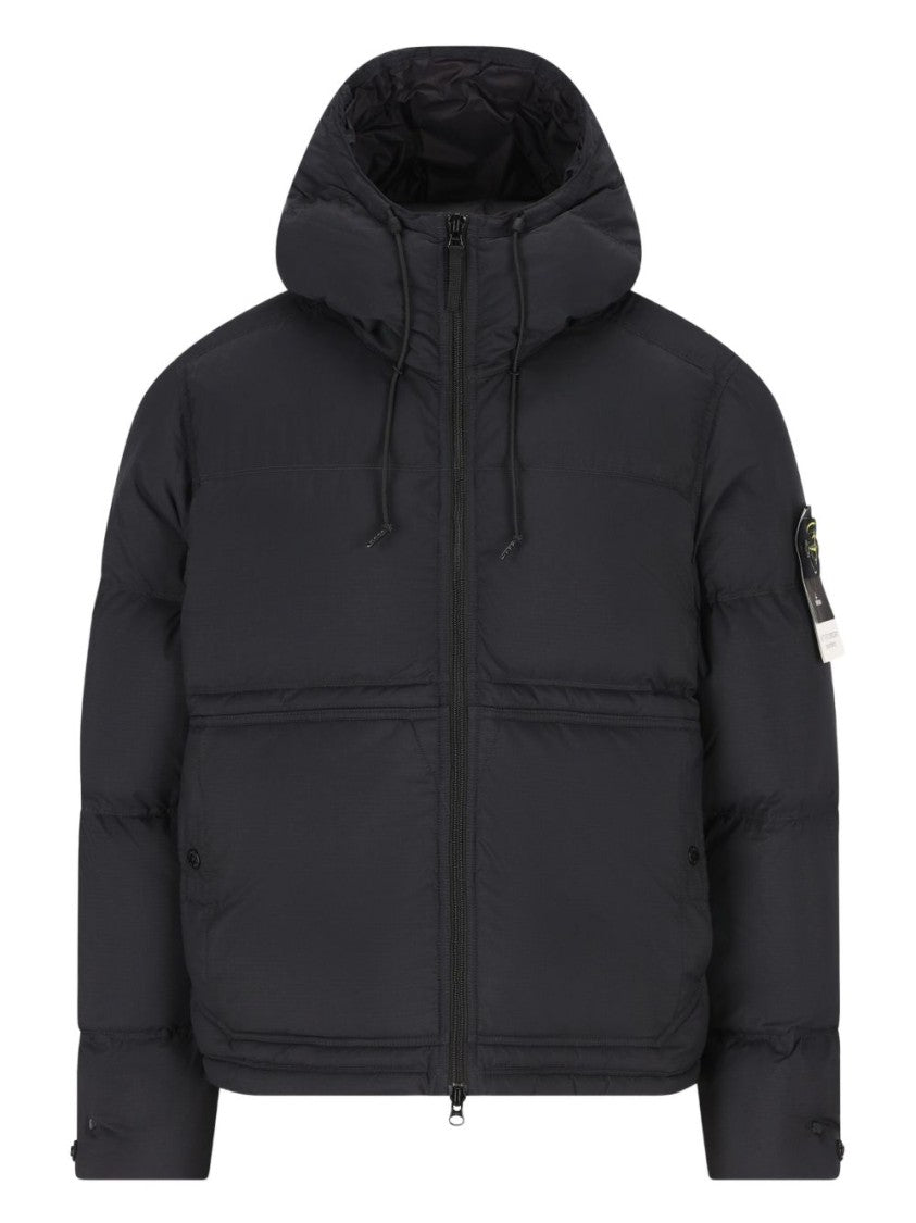 Stone Island Padded Jacket With High Collar