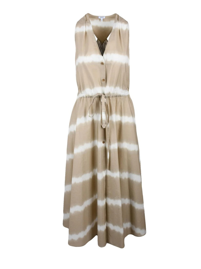 Aspesi Tie-Dye Chemise Dress - Beige