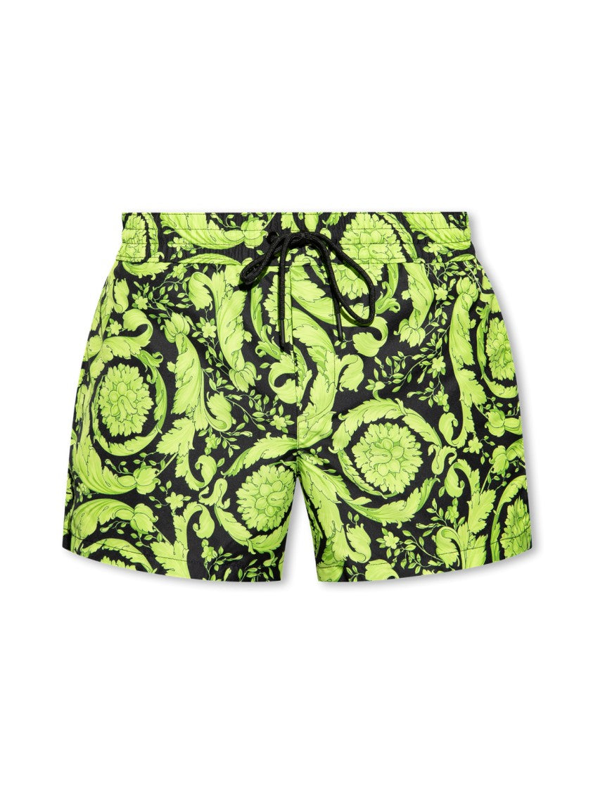 Versace Barocco Print Logo Swim Shorts