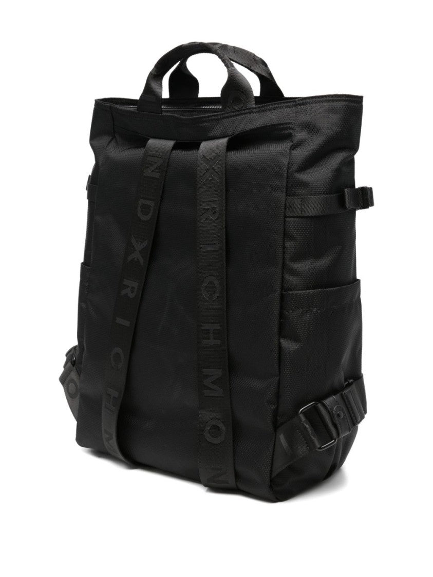 John Richmond Structured Black Minimalist Bag With Clean Detailing