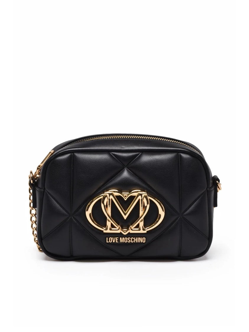 Love Moschino Black Quilted Polyurethane Shoulder Bag