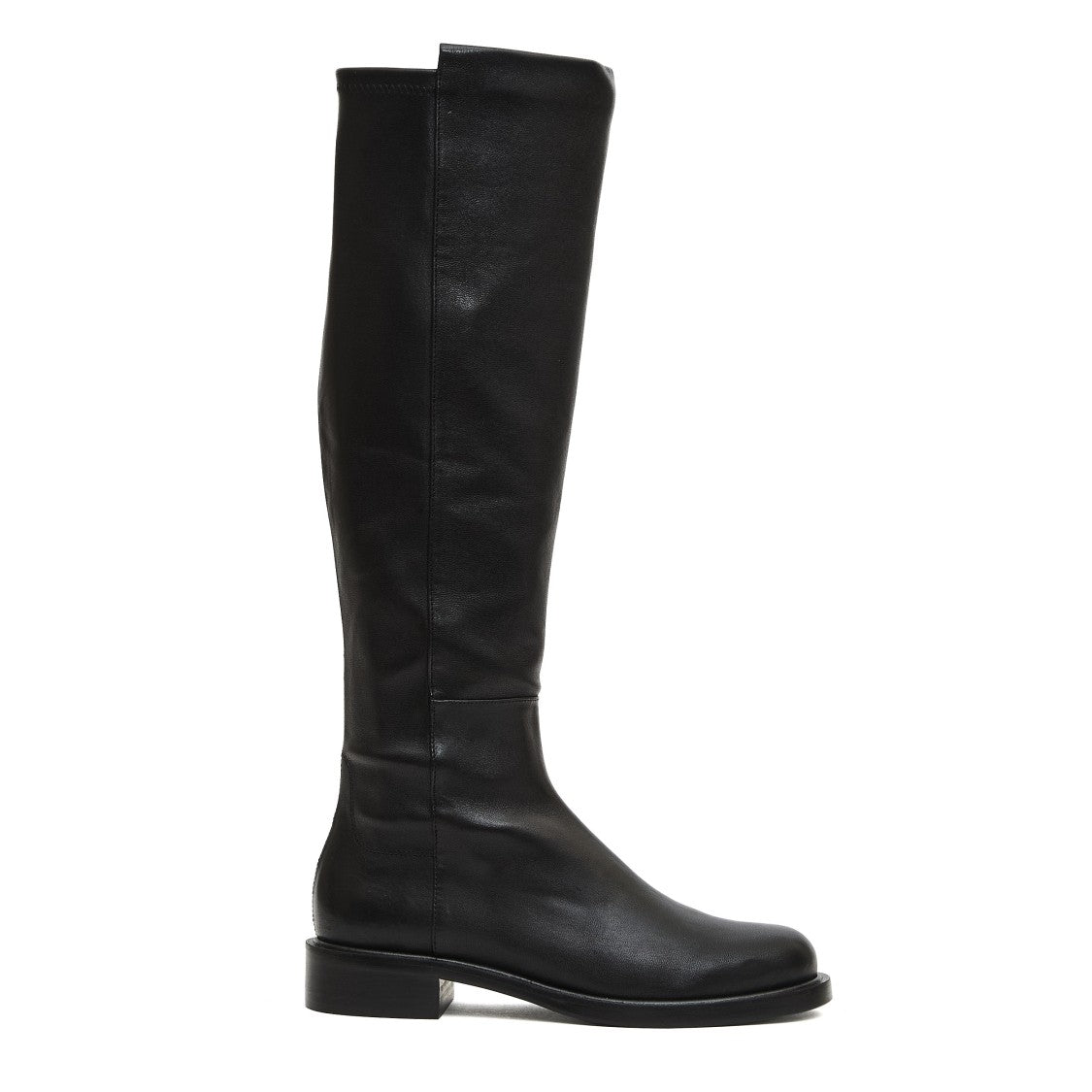 Stuart Weitzman Black Leather Stretch Boot