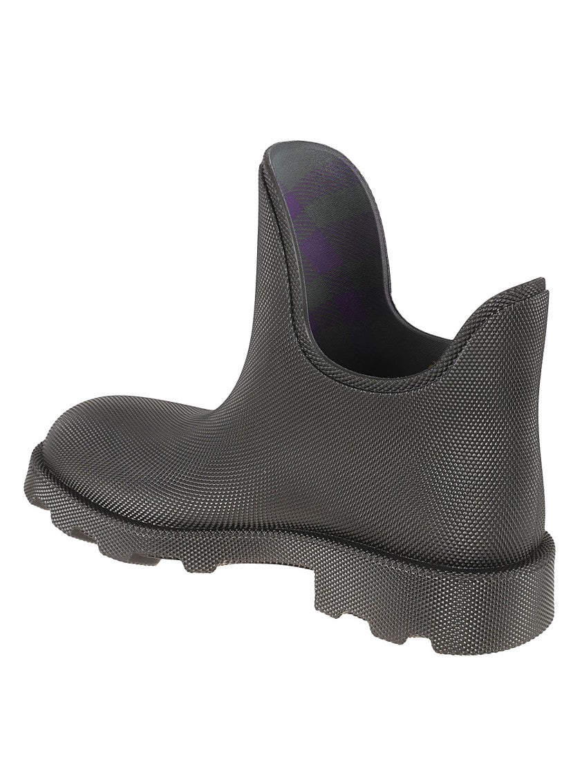 Burberry Textured Black Ankle Boots