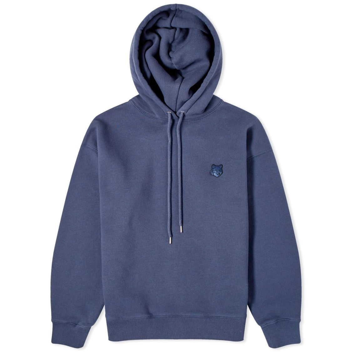 Maison Kitsuné Deep Blue Hooded Sweatshirt With Embroidered Logo